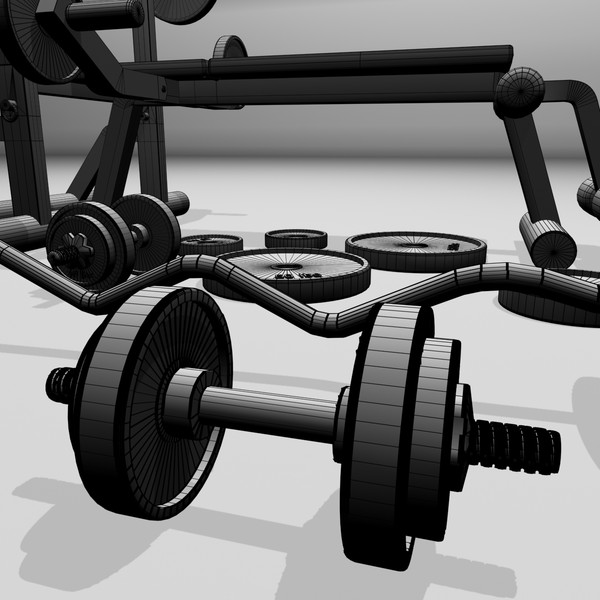 3d realistic exercise machine bench press - Workout Bench by Working Lens Productions
